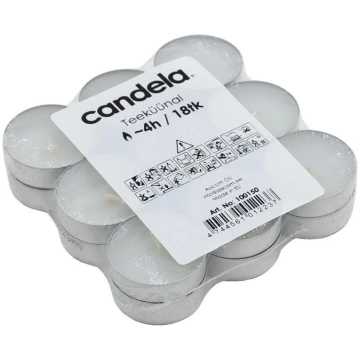 Candela Tea Candles, 18-Piece White Set 24100150