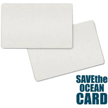 SAVEtheOCEAN-Card White, recycled plastic from the
