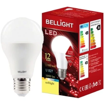 LED spuldze Bellight E27 A60, 230V, 12W, 3000K, 96
