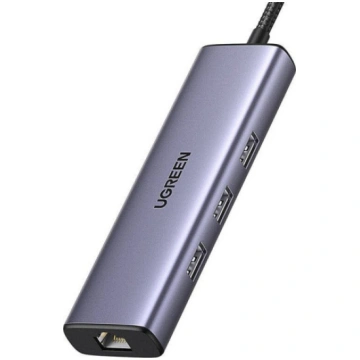 Adapter 1IN6 UGREEN CM512 USB-C 3x USB A 3.0, HDMI