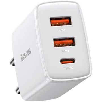 Baseus Compact quick charger USB Type C / 2x USB 3