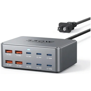 330W 10 portu GaN USB-C lādētājs - dubultā 100W PD