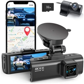 REDTIGER Dashcam automašīnas priekšējā aizmugurējā