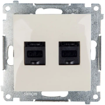 Kontakt-Simon Computer socket SIMON54 double 2xRJ4