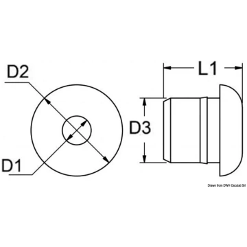 Nylon sleeve for Ø 10-mm bores (05.231.00) Osculat