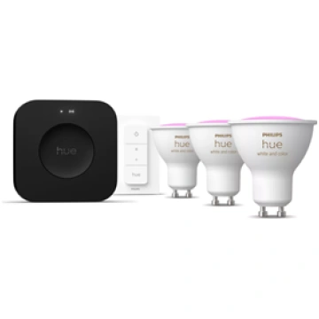 Philips Hue Starter set: 3 GU10 bulbs, dimmer swit