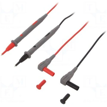Set of test leads | Inom: 10A | Len: 1.2m | 2x tes