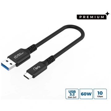 MicroConnect Premium USB-C to USB-A cable 0,15m, 1