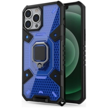 Kapsulas gredzena maciņš iPhone 13 Pro, zils Akero
