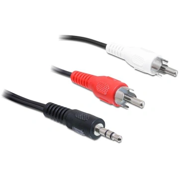 DeLOCK 84942 3m 3.5mm 2 x RCA black Rot Wei Audio-