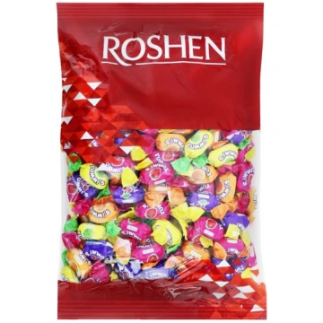 Konfektes ROSHEN Toffee Yummi"s ar augļu garšas pi