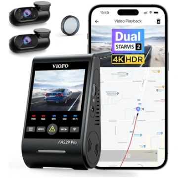 VIOFO A229 Pro 3 objektīvi 4K + 2K + 1080P, Dual S