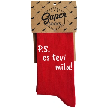 Zeķes "P.S. Es tevi mīlu!"