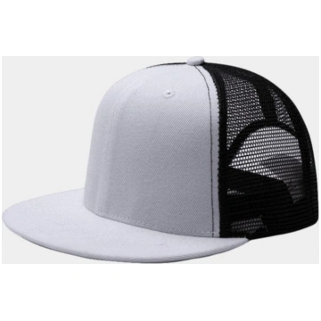 FLAT MESH CAP. - WHITE