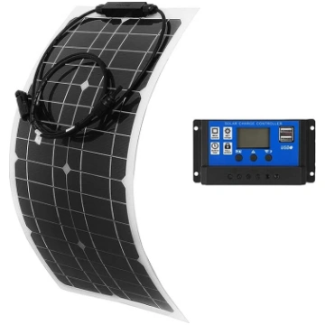 25 vatu 12 V elastīgs monokristālu saules bateriju