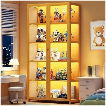 Standing Display Cabinet with Acrylic Glass, 5 She