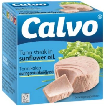 Tunča steiks saulespuķu eļļa Calvo 80g