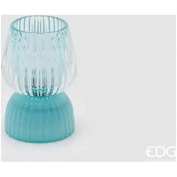 EDG Lampada Da Tavolo Biforma A Righe Led H 13 Cm 