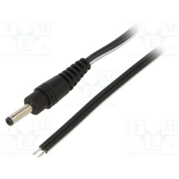 Cable; 2x0.5mm2; cables,DC 3,5/1,3 plug; straight;