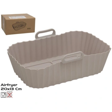 Silikona Air Fryer ieliktnis, pelēks, 13.00 x 20.0