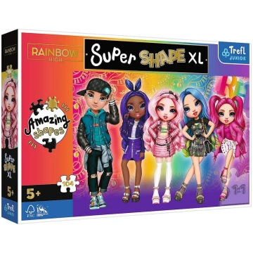 Trefl Puzzle 104 Super Shapes XL Stylowe Rainbow H