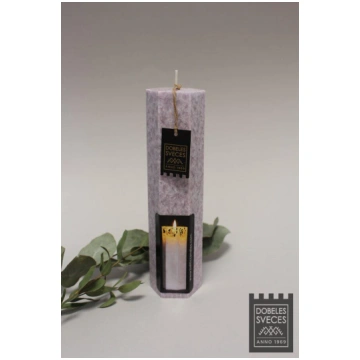 Baltic Candles "Lace Candle" Crystal stearin cylin