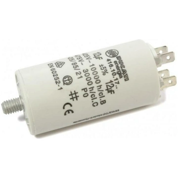 Motora kondensators 12 uF±5%/475 V+GRD Ø36x70 mm, 