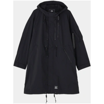 WHITE MOUNTAINEERING X ALPHA FISHTAIL PARKA - BLAC