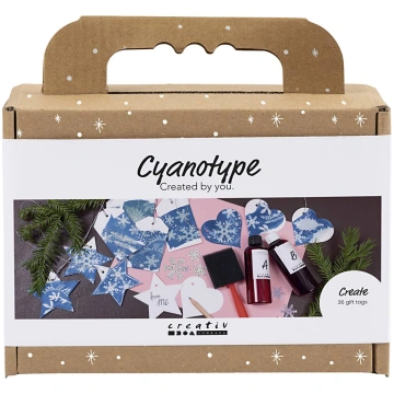 DIY Kit - Gift labels - blue - silver (977825) 977