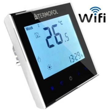 Termostats TERMOFOL TF-WiFi, programmējams, melns