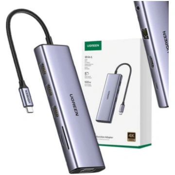 UGREEN CM498 Hub USB 3x USB-A 3.0, HDMI, VGA, RJ45