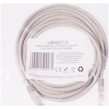 Tīkla kabelis LIBOX UTP 1,5 m CAT5e 4x2x26 AWG