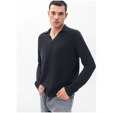 Charles Johnny Collar Wool Polo RagNBone