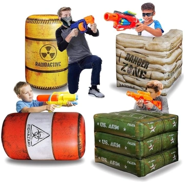 4 Lāzertaga Nerf Bērnu Peintbola Laukuma Piepūšamā