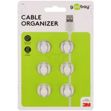 Set of clips | white | Cable P-clips | 6pcs | doub