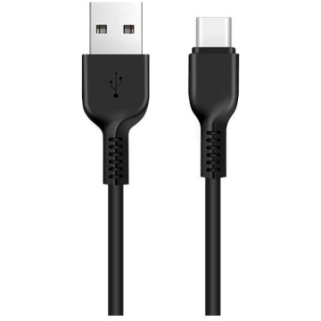 Vads Hoco, USB Type C/USB, melna krās