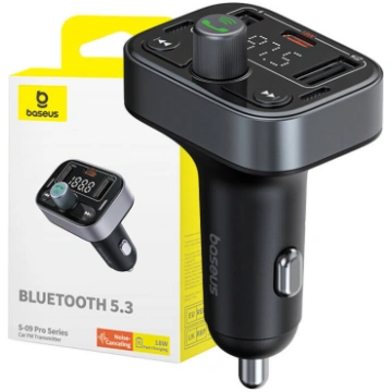 Baseus S-09 Auto FM Raidītājs Bluetooth 5.3 / 2x U