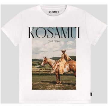 RANCH CREAM SLIM FIT T-SHIRT - L