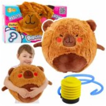 LEAN Toys Jumping Ball Growing Plush Capybara Brow