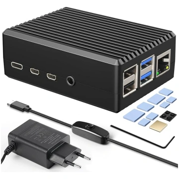 Miuzei Raspberry Pi 4 alumīnija korpuss, B modeļa 