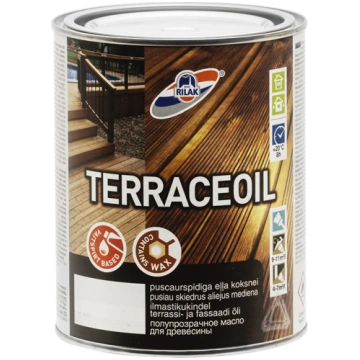 Eļļa terasēm RILAK TERRACEOIL 0.9L, pelēka