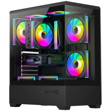 DarkFlash C365 computer case (black) + 5 fans C365