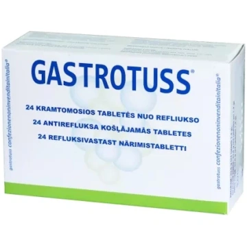 Gastrotuss, 24 košļājamās tabletes