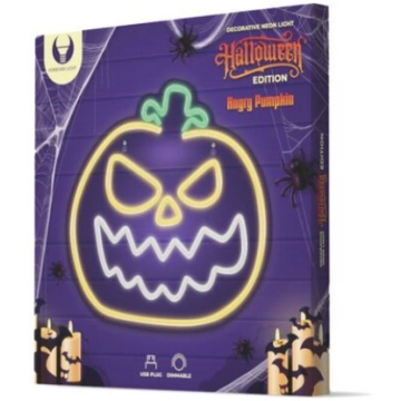 Neona PLEXI LED ANGRY PUMPKIN dzeltens balts FPNE1