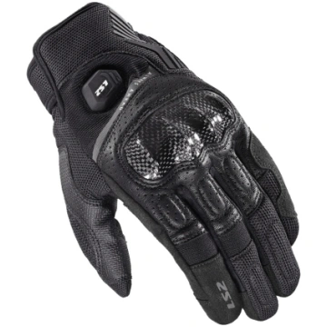 LS2 Atom vīriešu moto cimdi - melni - 3XL