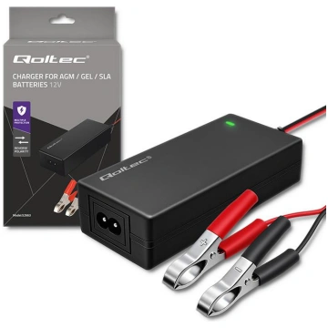 Qoltec Automatic charger for AGM GEL STD batteries