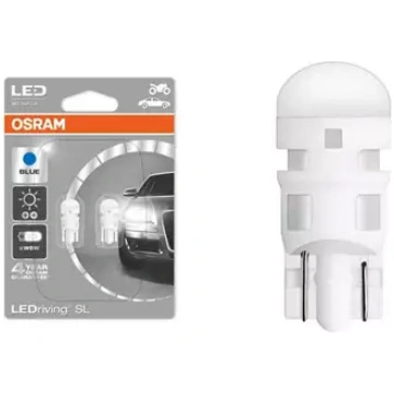 LED spuldžu pāris Osram LEDriving SL W5W 12 V zila