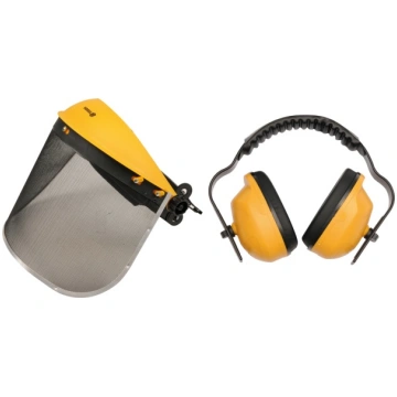 VOREL FACE SHIELD W. STEEL MESH AND EAR MUFF 74462