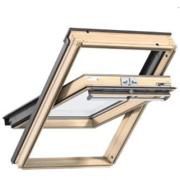 Velux Premium jumta logs ar rokturi vērtnes augšā,