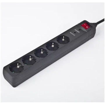 Surge Protector SPG5-C-10/ 3 m/ 5 Sockets/ Black E